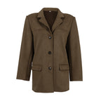 Brushed Velvet Retro Lapels Loose Suede Jacket photo 4