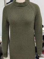 Full Size Turtleneck Raglan Sleeve Sweater Dress Plus (10)