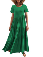 Round Neck Tiered Ruffle Maxi Dress (12)