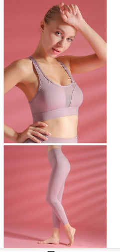 Sports Bra Shockproof Yoga Vest variant CJYDYDYD00748-Purple set-L