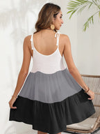 Block Spaghetti Strap Cover-up Dress (12)