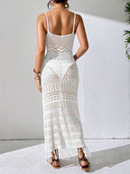 Openwork Scoop Neck Cover-up Dress (10)