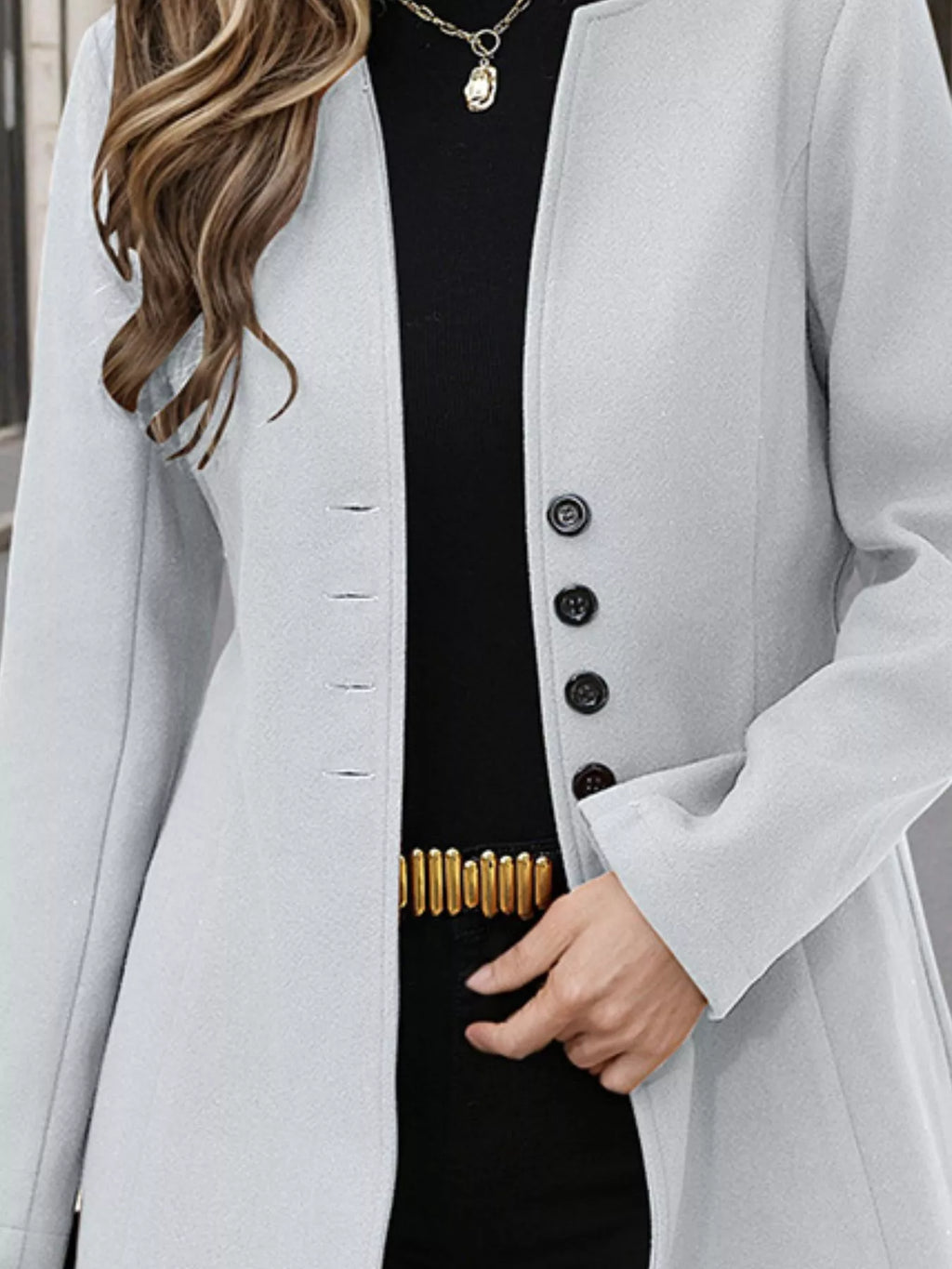 Button Up Long Sleeve Coat (6)