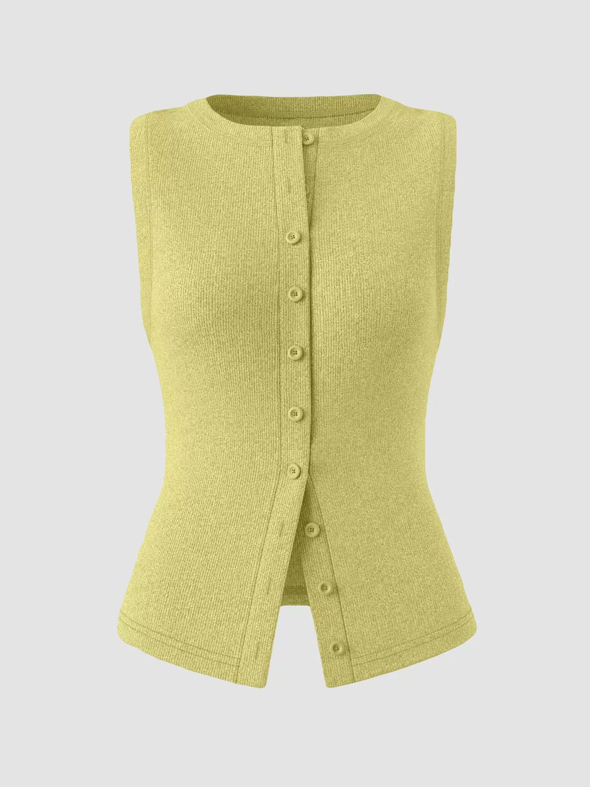Ribbed Button-front Sleeveless Tank (4)