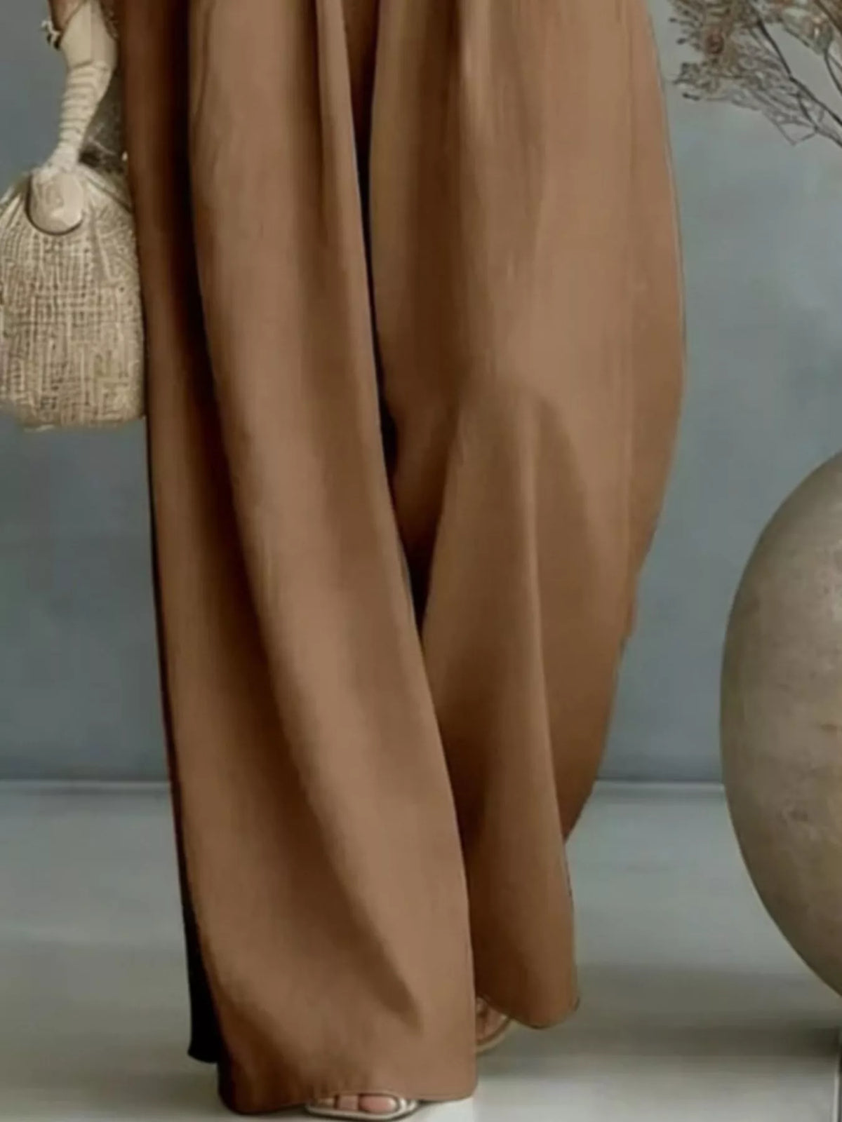 Full Size Half Sleeve Wide-leg Jumpsuit Plus (33)