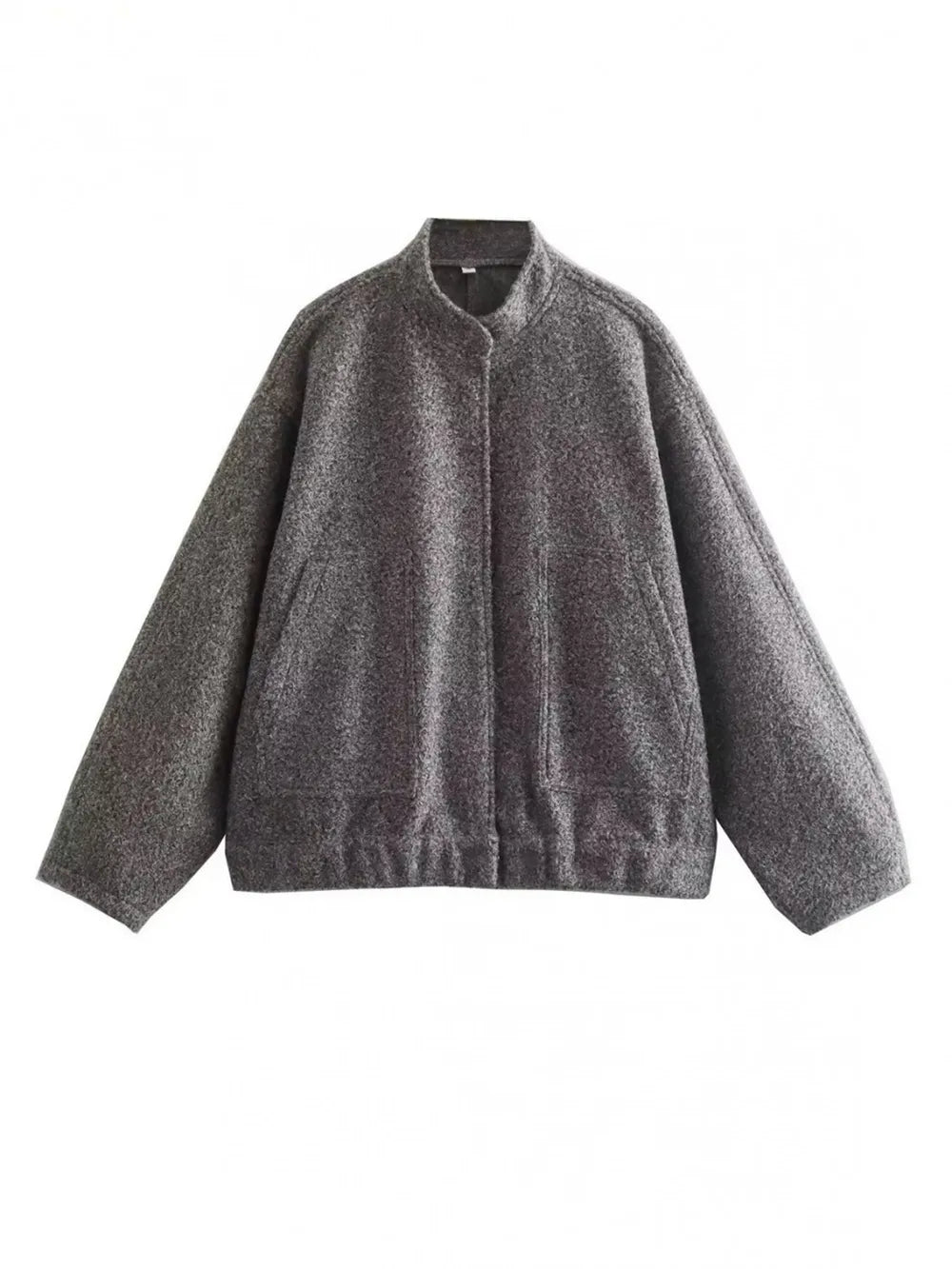 Full Size Snap Down Drop Shoulder Jacket (9)