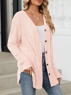 Ribbed Button-up Cardigan (34)