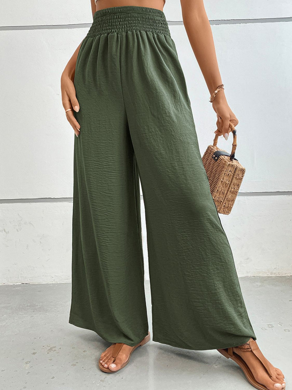 Wide Waistband Relax Fit Long Pants (15)