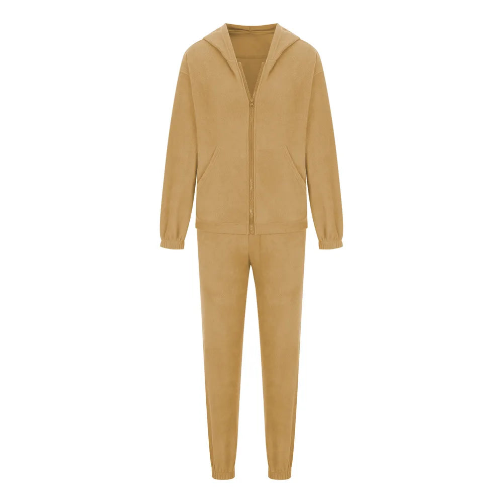 Zip Up Long Sleeve Hoodie Joggers Set (8)