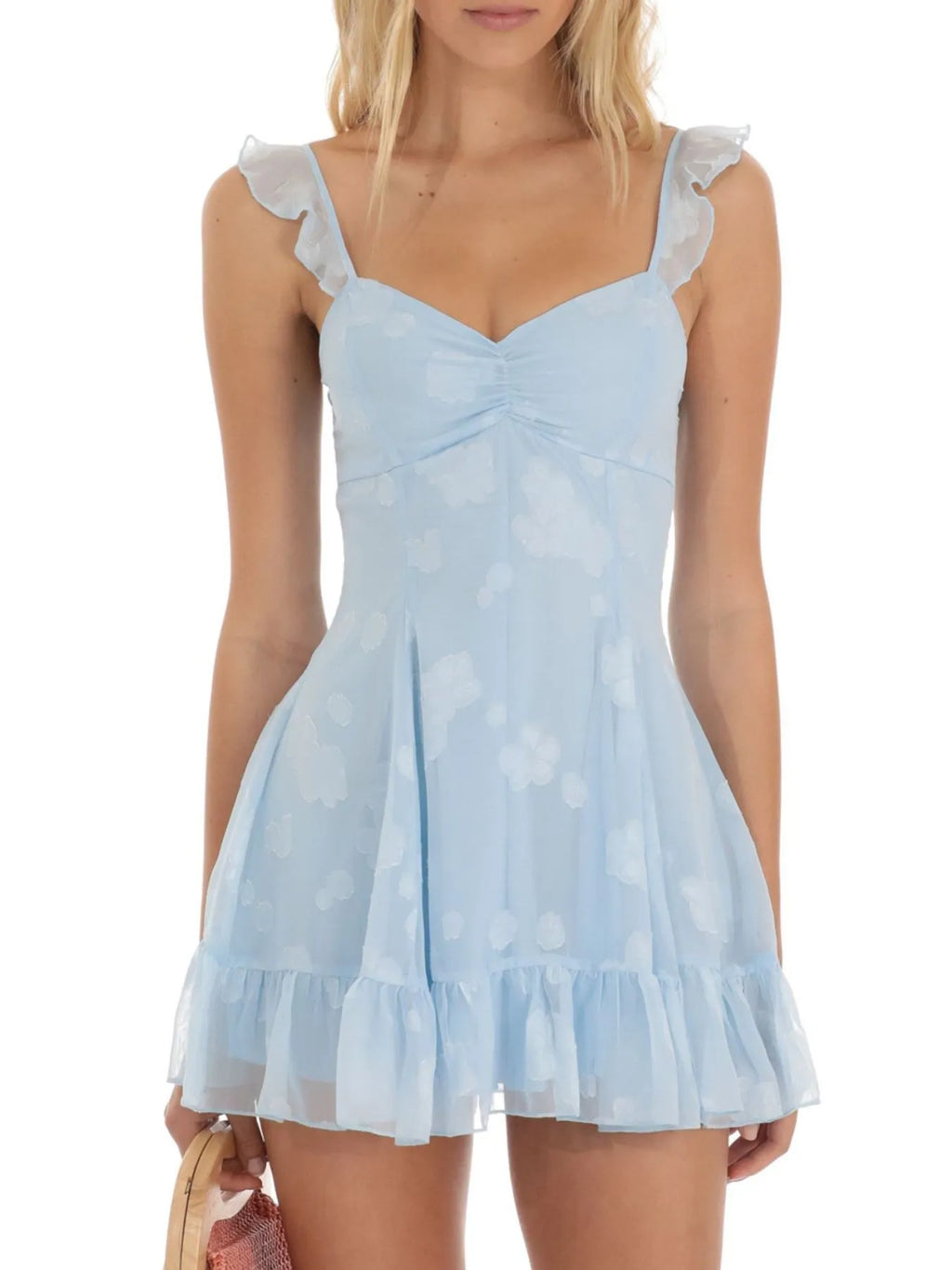 Floral Sweetheart Ruffled Cami Mini Dress (6)