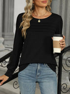 Long Sleeve Round Neck T-shirt (7)