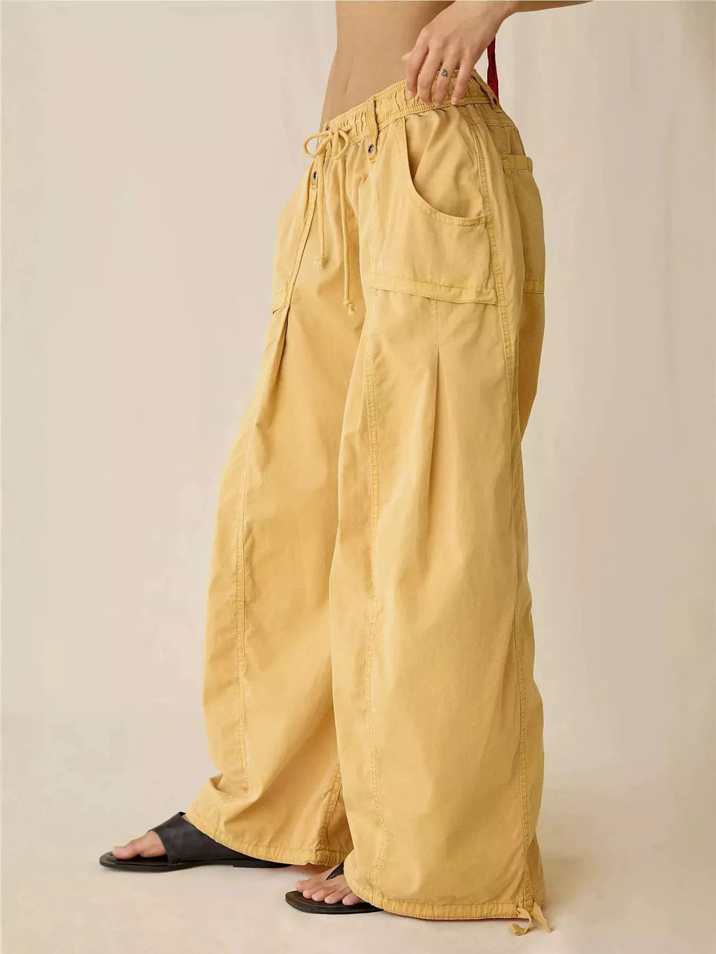 High-waisted Cargo Wide-leg Pants (10)