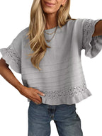 Lace Trimmed Knit Top (17)