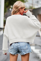 Round Neck Drop Shoulder Long Sleeve Sweater (11)
