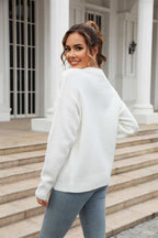 Round Neck Ribbed Long Sleeve Sweater (6)