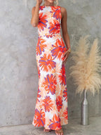 Printed Backless Sleeveless Maxi Dress (7)