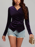 Ruched Surplice Long Sleeve Top (3)