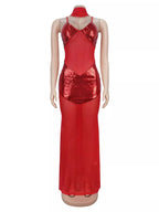 Sequin V-neck Sheer Mesh Maxi Dress (9)
