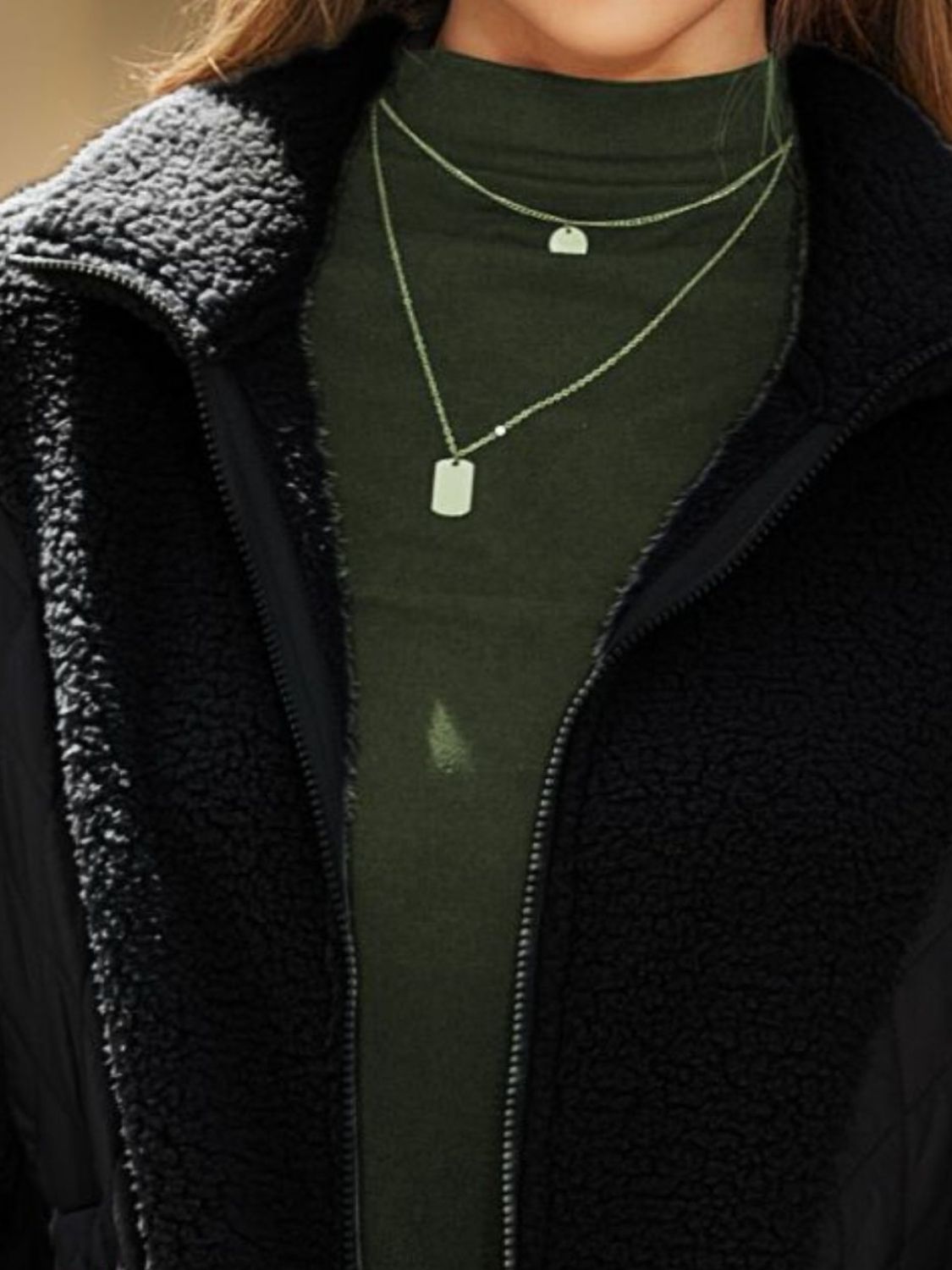 Zip-up Collared Neck Jacket (13)