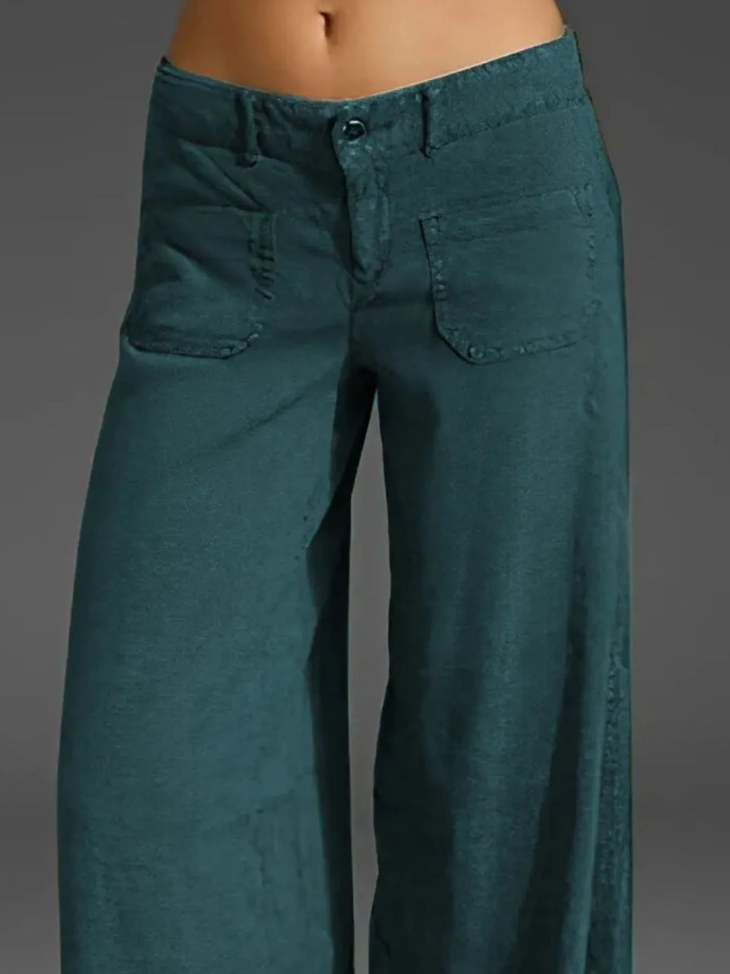 Full Size Wide Leg Pants Pockets Plus (15)