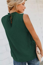 Smocked Tie Back Frill Trim Tank (12)