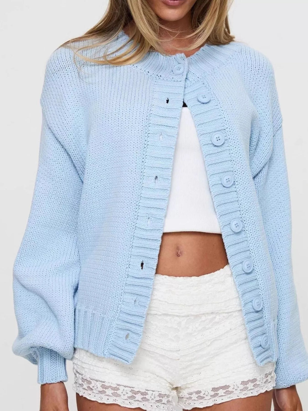 Button-down Knit Cardigan