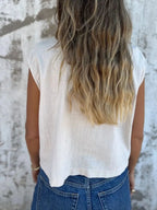 Full Size Textured Button-front Sleeveless Shirt Plus (6)