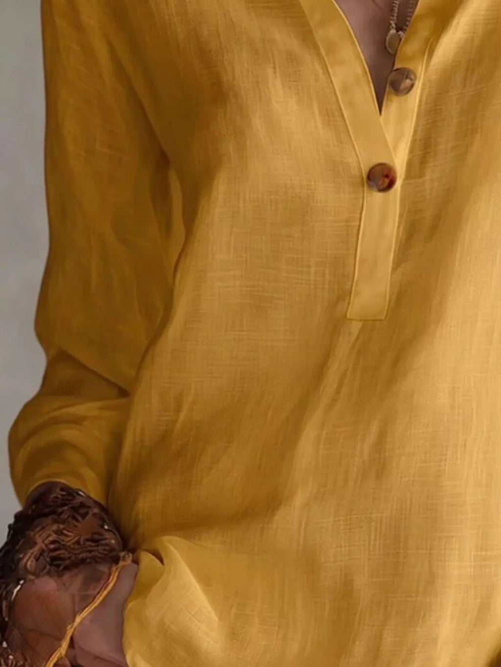 Button Detail Long Sleeve Blouse (15)