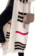 Striped Longline Open Front Cardigan (6)