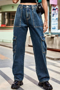 Loose Fit Long Pants Pockets