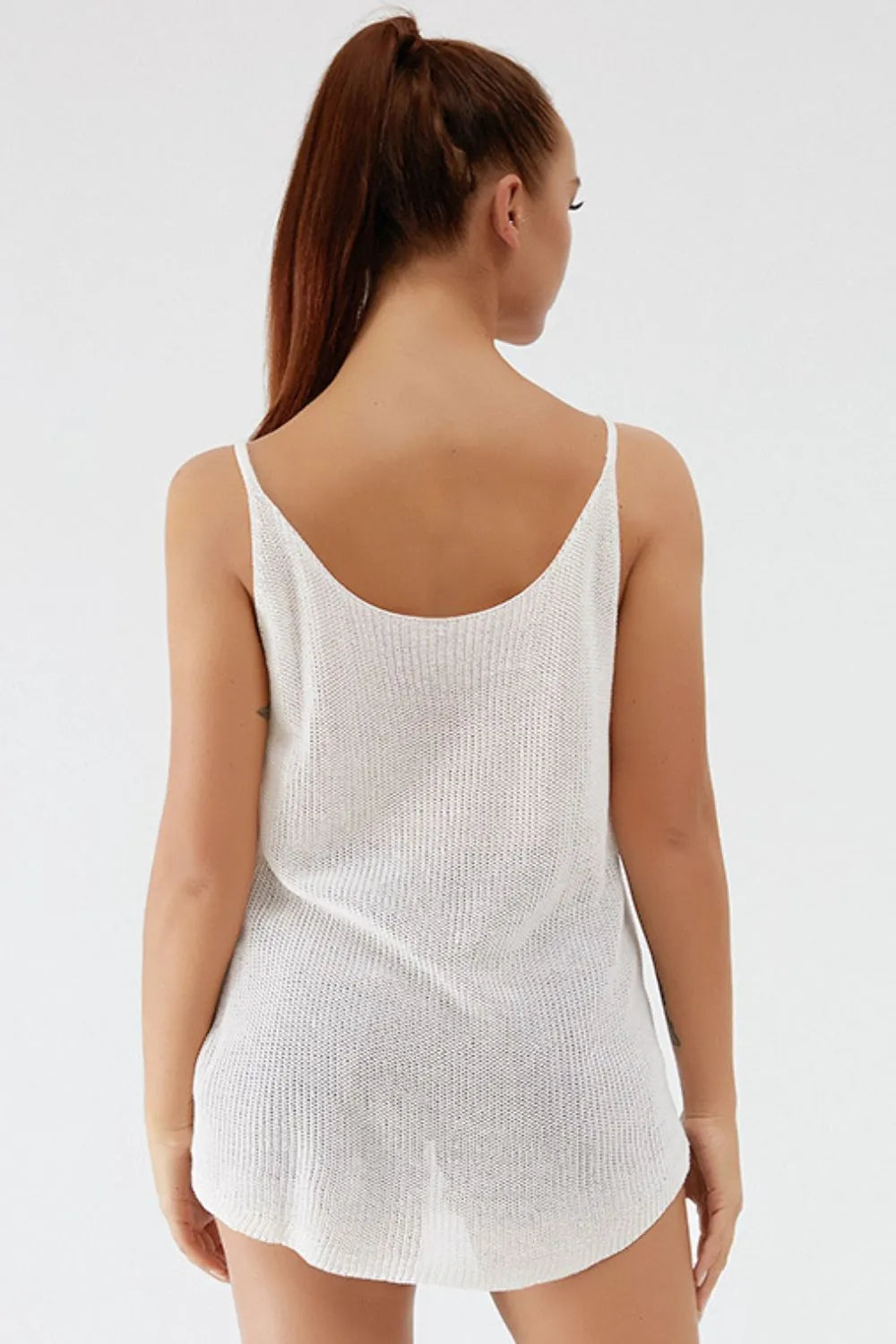 Scoop Neck Spaghetti Strap Knit Cami (6)