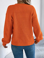 Openwork Round Neck Sweater (8)