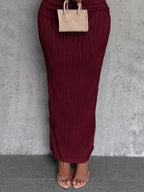 Textured Single Shoulder Bodycon Maxi Dress (9)