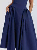 Sweetheart Neck Spaghetti Strap Midi Dress (14)