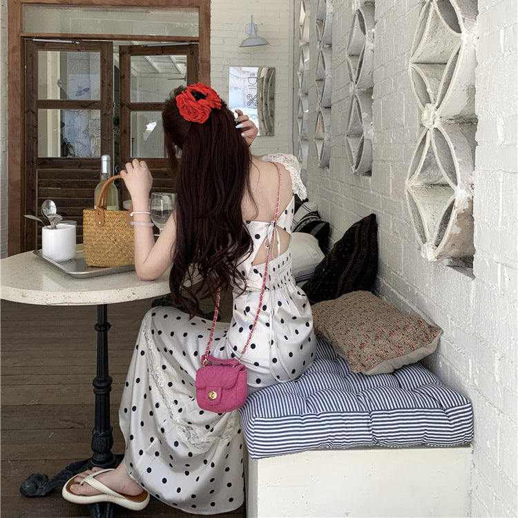 Polka Dot Brace Dress photo 17