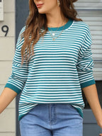 Striped Round Neck Sweater (7)