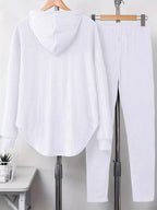 Textured Long Sleeve Hoodie Pants Set (11)