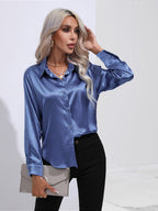 Collared Neck Buttoned Long Sleeve Shirt (29)