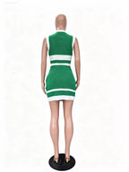 Contrast Trim Tank Skirt Knit Set (9)