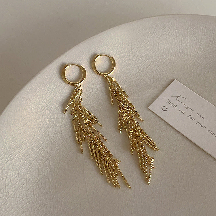 All-matching Silver Tassel Earrings photo 4