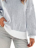 Stripe Dropped Shoulder Sweater (3)