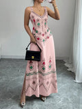 Floral Sleeveless Maxi Dress Side Slit