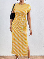 Striped Tie-waist Midi Dress (11)