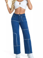 Frayed Edge Straight Leg Jeans (12)