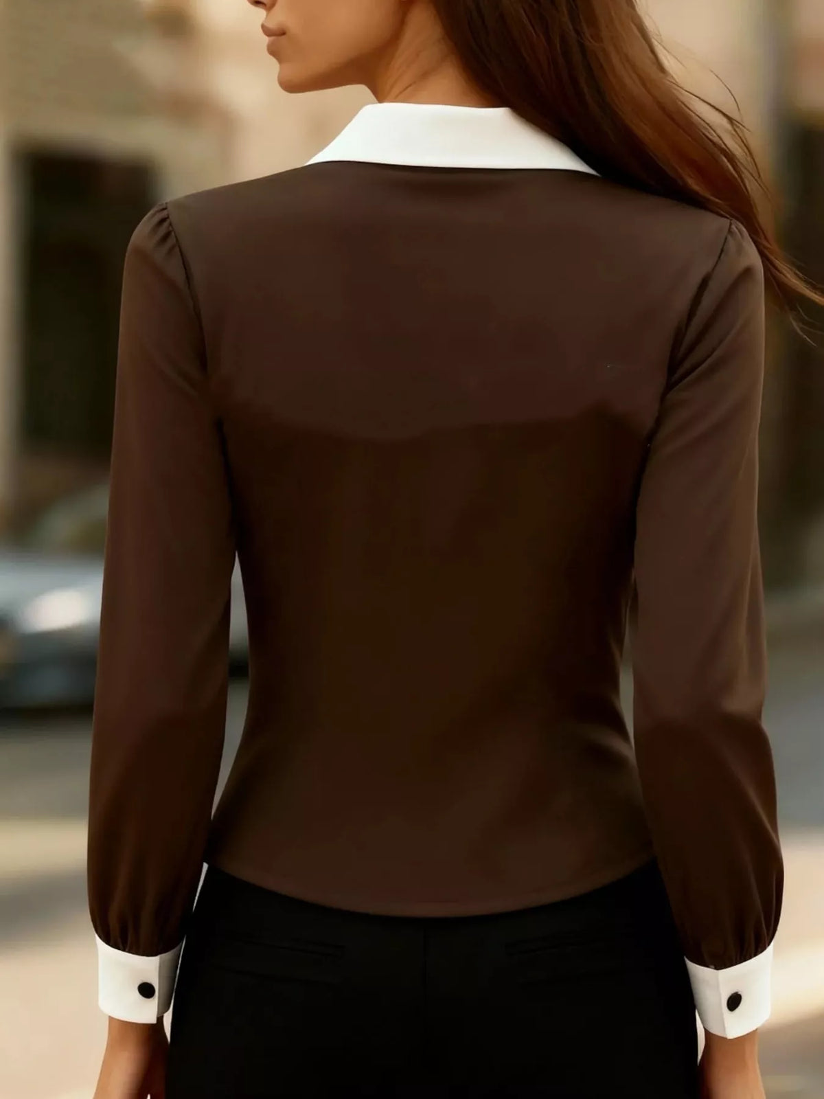 Contrast Button-down Shirt (9)