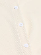 Collared Neck Long Sleeve Top Drawstring Pants Set (12)