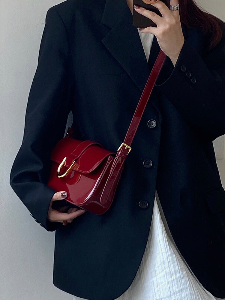 Patent Leather Shiny Bag Retro photo 6