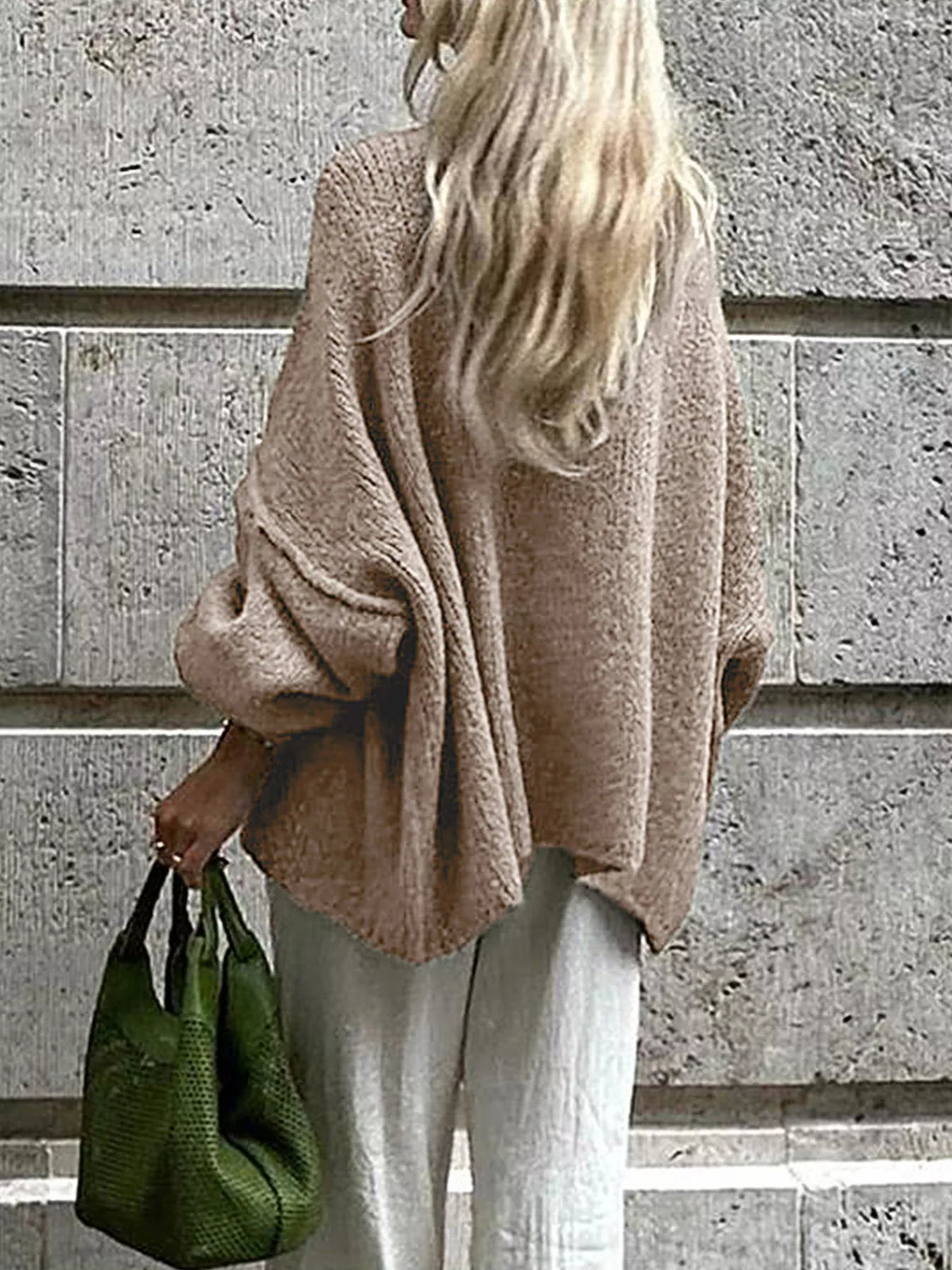 Oversized Knit Button Up Cardigan (12)