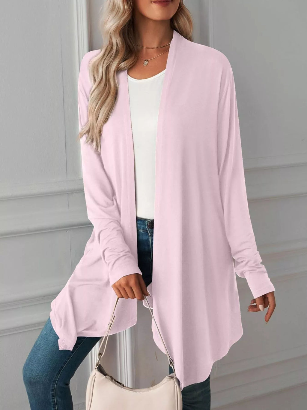 Lightweight Open Front Cardigan (25)