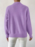 Mock Neck Dropped Shoulder Sweater (25)